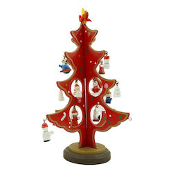 Arbore Decorativ De Crăciun 25cm Roșu