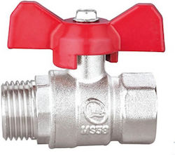 Kugelhahn 3/8" Schmetterling Vollstrom Weiblich-Männlich OEM