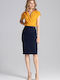 Figl Pencil Skirt in Navy Blue color