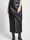 Δερμάτινη Pencil Maxi Φούστα Black