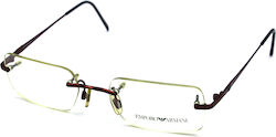 Emporio Armani Σκελετός Γυαλιών Κόκκινος EA182 1329
