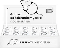 interDRUK Radiergummi für Bleistifte 1Stück Gray