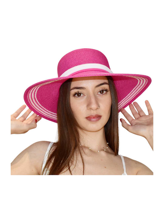 Hatpoint Wicker Women's Hat Fuchsia