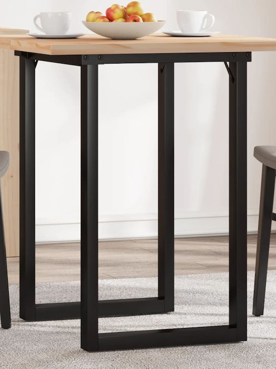 Square Table Dining Room from Solid Wood & Metal Coffee 70x70x75.5cm