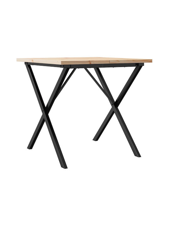 Table Dining Room from Solid Wood & Metal Coffee 90x90x75.5cm