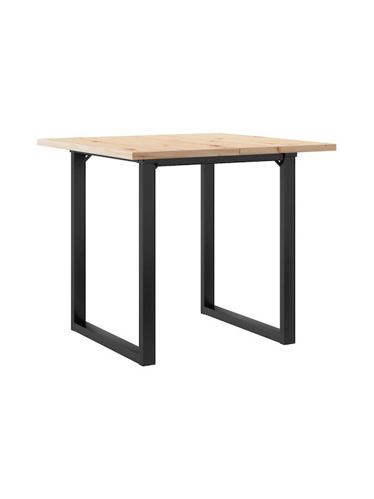 Tisch Speisesaal aus Massivholz & Metall Coffee 80x80x75.5cm