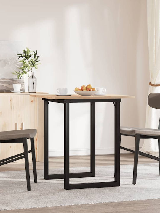 Square Table Dining Room from Solid Wood & Metal Coffee 60x60x75cm