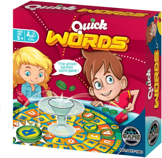 Board Game Quick Word Game for 2-4 Players 5+ Years Old (EN) Bufnitel
