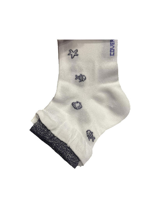 Enrico Coveri Women's Socks Whitepurple