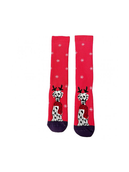 Ekmen Women's Christmas Socks Red