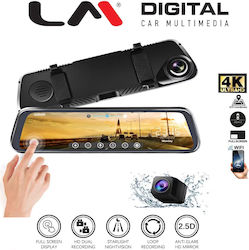 LM Digital 4K Mirror Car DVR Set with Rear Camera, 9.66" Display