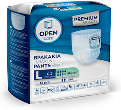 Open Care Πάνες Βρακάκι Large 6x14τμχ