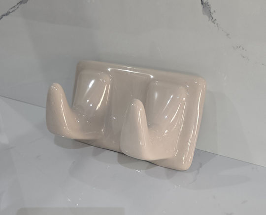 Vitruvit Haken Badezimmer Doppelt Schrauben ​16x9.5cm Bez