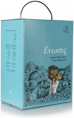 Ε.Α.Σ Λήμνου Κρασί Λημνιό Λευκό Γλυκό σε Ασκό 1000ml