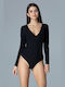 Figl Long Sleeve Bodysuit Black