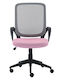 Desk Chair with Armrests Grey/Pink