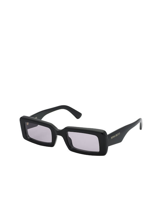 Nina Ricci Sunglasses with Black Plastic Frame and Gray Lens SNR397 700Y