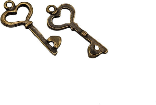 Hanging Lucky Charm Basin Wrench Bronze made of Metal 4cm 8pcs