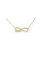 Necklace Infinity from Gold Plated Steel