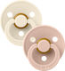 Bibs Colour No1 Suzete Cauciuc Ivoriu / Roz pal pentru 0-6 luni 2buc