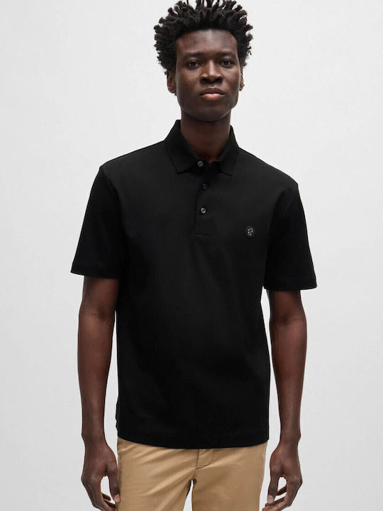 Boss Polo T-shirt Μαύρο