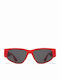 Mykita Cash Unisex Γυαλιά Ηλίου με Κόκκινο Κοκκάλινο Σκελετό και Γκρι Φακό