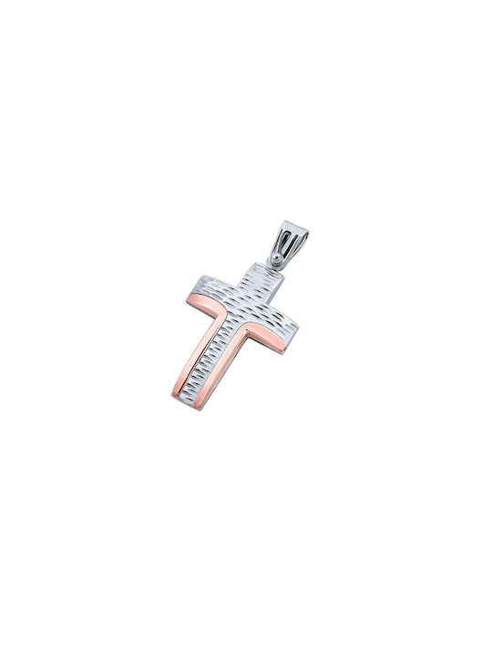 14K Pink gold men's cross, T16719