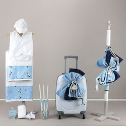 Baptism set with boat theme Nounos 23165 for boys white/yellow/blue 2023 11pcs