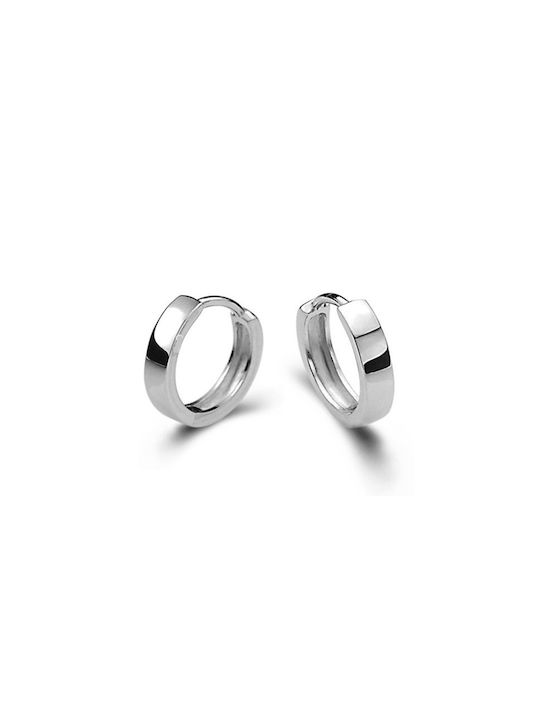 Hoop earrings 10mm steel 316L silver Art02076