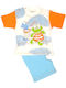 Baby Train Pajama Turtle White