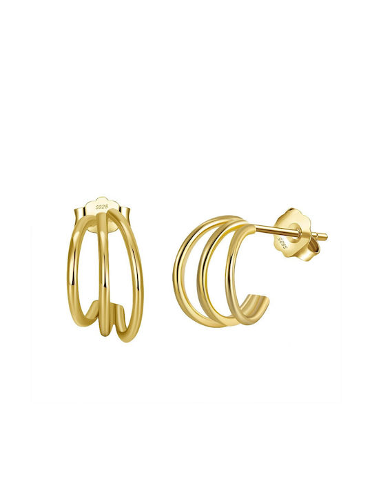 Triple Hoops Gold Plated Silver 925