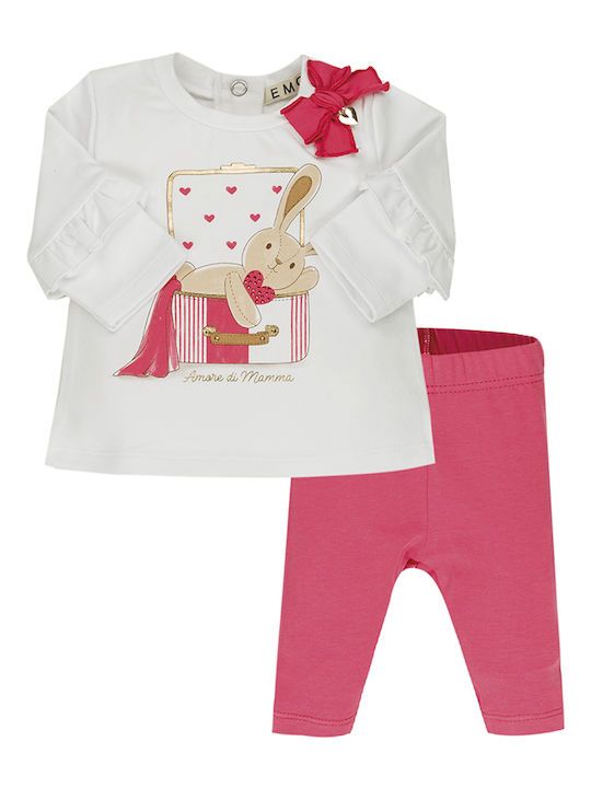 Set of blouse - leggings with bunny EMC CO2961 Girl