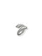 Steel Twisted Design Ring Silver 1pc