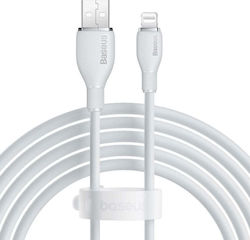 Baseus Pudding USB-A to Lightning Cable Λευκό 2m (BG-40430)