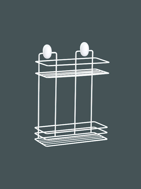 Metalife Стенен Рафт за баня Метален 24x11x32.5см