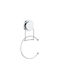 Metalife Single Wall-Mounted Bathroom Ring Silver