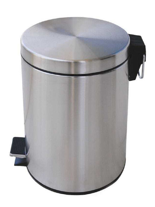 Rainbow Inox Καλαθάκι Μπάνιου Soft Close 7lt Ασημί