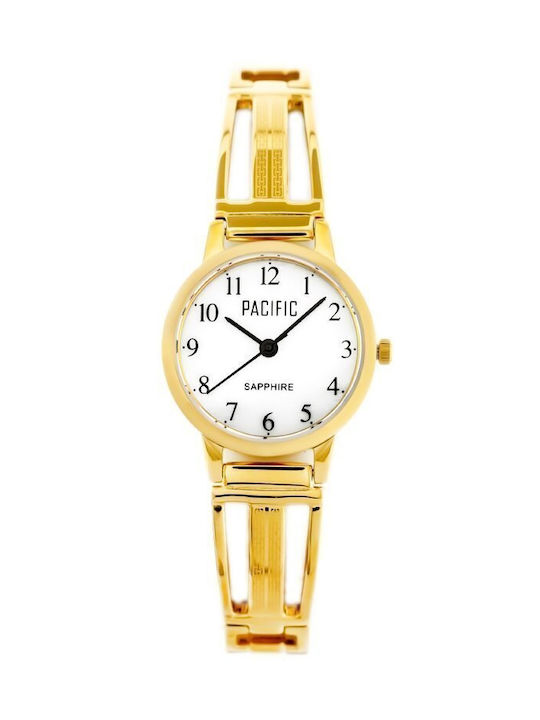 Pacific Uhr mit Gold Metallarmband