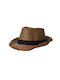 Hat with Black Ribbon Brown 24743