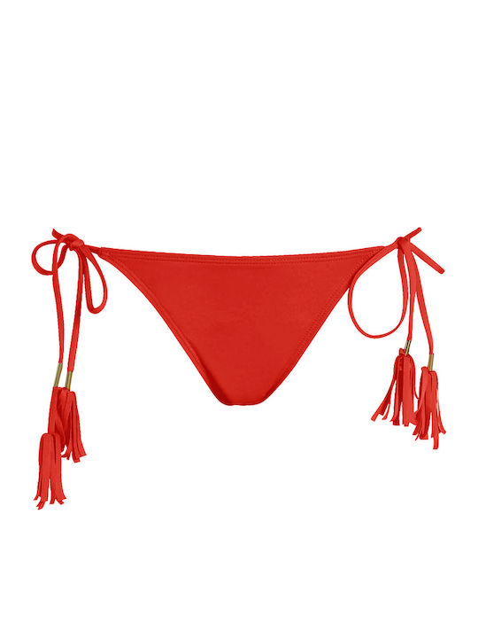 Bluepoint Bikini Slip with Ties Red