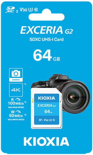 Kioxia SDXC 64GB U3 V30 UHS-I 50MB/s