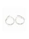 Stainless Steel Hoop Earrings Silver 30mm 1 Pair