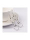 Steel Earrings Silver 74mm 1 pair