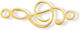 Metallic Threaded Motif for Jewelry Gold in Shape Key Set 2pcs
