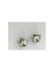 Stainless Steel Crystal Silver Earrings 3cm 1 pair