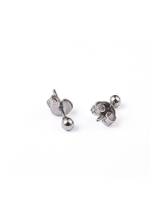 Stainless Steel Stud Earrings 4mm Set of 3 pairs