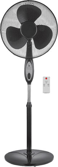 Happy House Pedestal Fan 40W with Fan Diameter 40.64cm Remote Control Black
