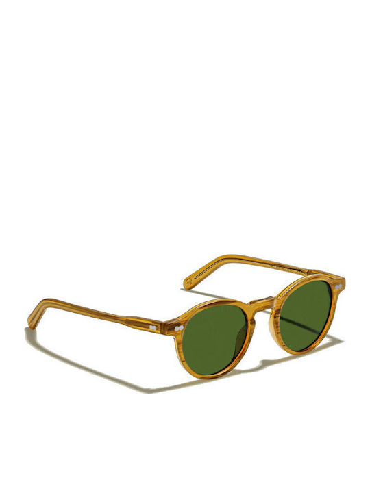 Moscot Miltzen Unisex Sunglasses with Green Plastic Frame and Green Lens  MILTZEN-TOBACCO-GREEN-46-22