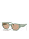 Vogue Women's Sunglasses with Green Plastic Frame and Brown Lens VO5586S 3161/3