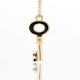 Metallic Pendant Motif for Jewelry Gold in Shape Key 3.2x1.5cm. Thickness 5mm. Set 5pcs
